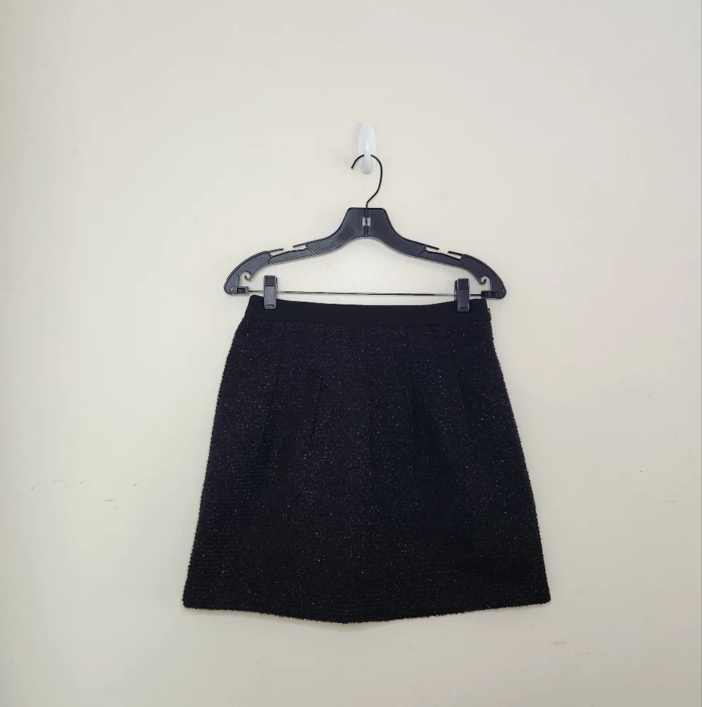Women's Loft Black Shimmer Skirt Sz 2P